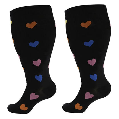 A5141 1 Pair Plus Size Fitness Socks Running Extra Width Socks for Men and Women (4XL)