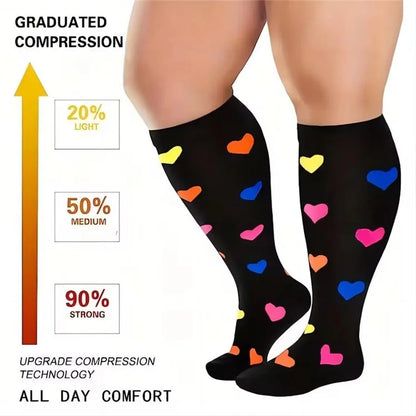 A5141 1 Pair Plus Size Fitness Socks Running Extra Width Socks for Men and Women
