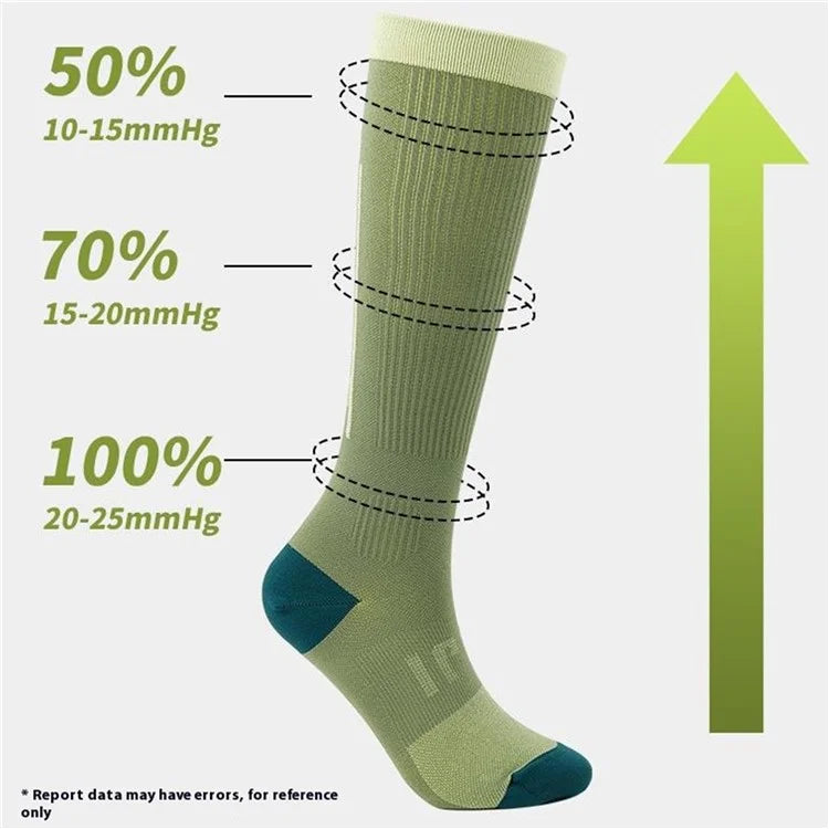 A6601 1 Pair Soccer Compression Socks Calf Knee High Tube Running Sweat-Absorbed Stockings