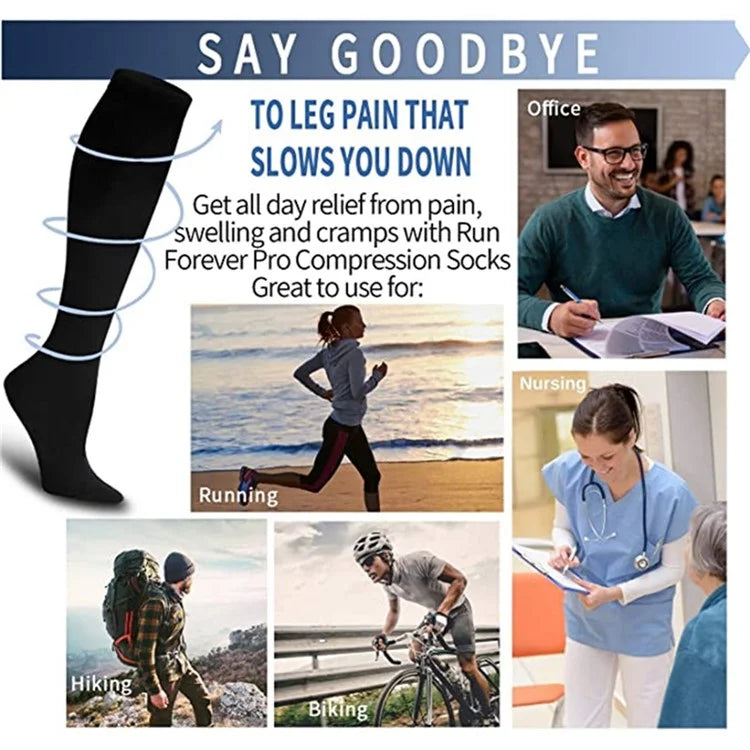 A5110 1 Pair Fitness Compression Socks Anti-Slip Calf High Tube Compression Stockings