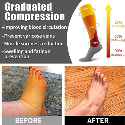 A5110 1 Pair Fitness Compression Socks Anti-Slip Calf High Tube Compression Stockings
