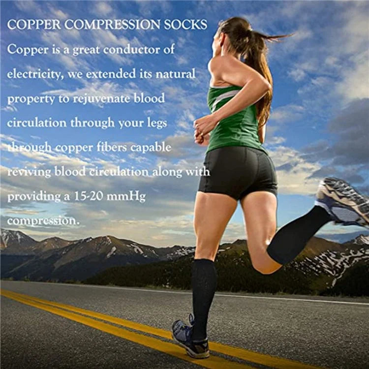 A5110 1 Pair Fitness Compression Socks Anti-Slip Calf High Tube Compression Stockings