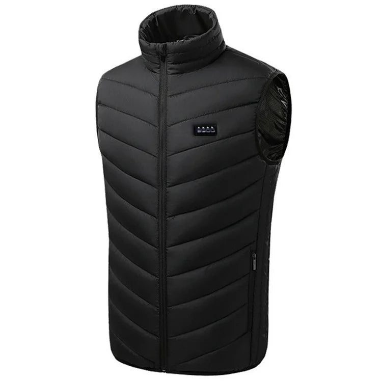 M01 Outdoor Electric Heated Winter Vest Men Women 21 Heating Zones 3-Gear Warm Jacket (Without Power Bank)