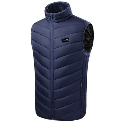 M01 Outdoor Electric Heated Winter Vest Men Women 21 Heating Zones 3-Gear Warm Jacket (Without Power Bank)