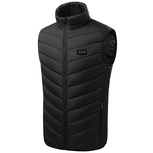 M01 Winter 26 Heating Zones Warm Jacket Outdoor 3-Gear Electric Heated Zipper Vest (Without Power Bank)