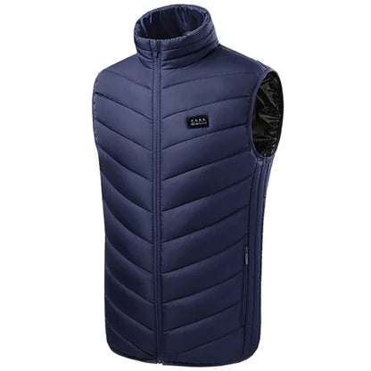 M01 Winter 26 Heating Zones Warm Jacket Outdoor 3-Gear Electric Heated Zipper Vest (Without Power Bank)