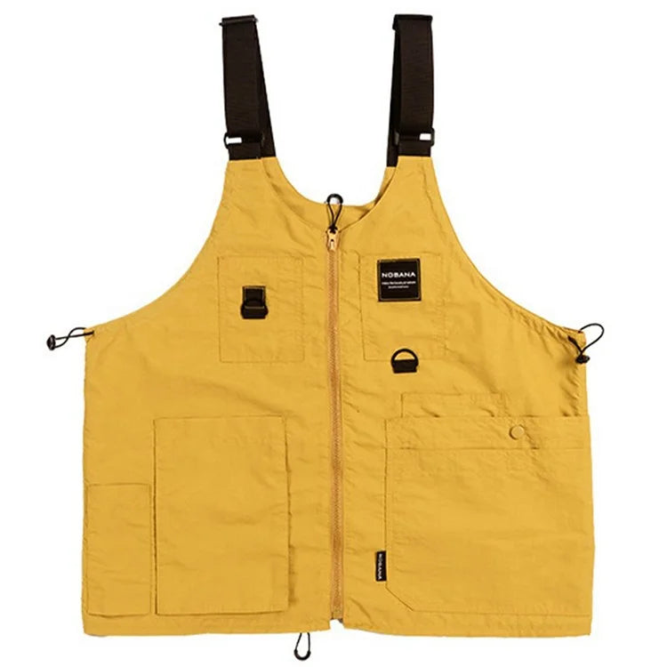 NOBANA Waterproof Polyester Camping Vest Hiking Waistcoat with Multiple Pockets, One Size