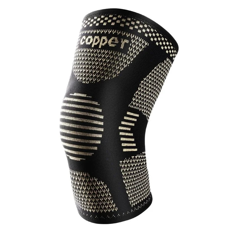 AB120 1PCS Protective Knee Pad Copper Ion Fabric Breathable Leg Sleeve for Badminton Basketball Runing Fitness Injury Care