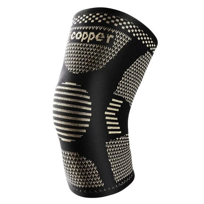 AB120 1PCS Protective Knee Pad Copper Ion Fabric Breathable Leg Sleeve for Badminton Basketball Runing Fitness Injury Care