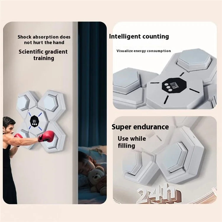 AL789275 Smart Bluetooth Music Boxing Machine Wall Mounted Boxing Target with Adults and Kids Gloves