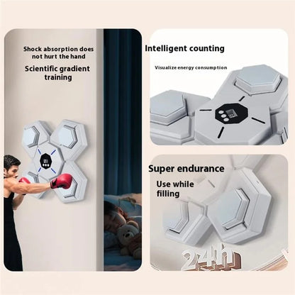 AL789275 Smart Bluetooth Music Boxing Machine Wall Mounted Boxing Target with Adults and Kids Gloves