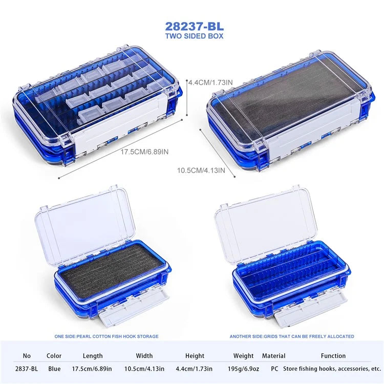 LEO 28237 Fishing Tackle Boxes Waterproof Hooks Storage Organizer Transparent PC Lure Fishing Box