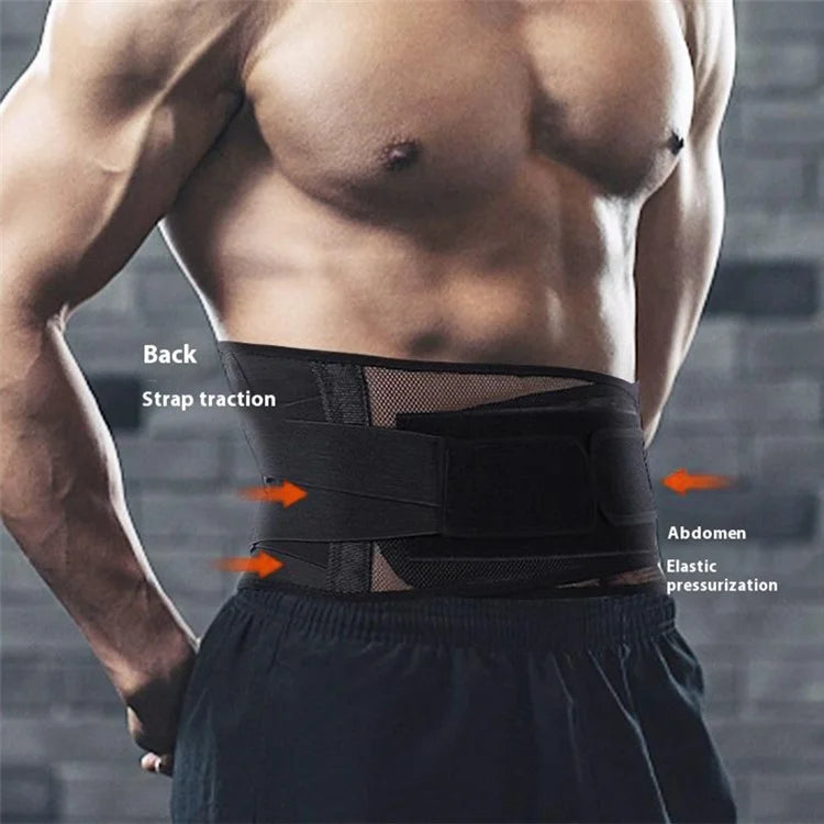 AB057 Sports Anti-Sprain Waist Support Band Yoga Fitness Adjustable Breathable Waist Guard