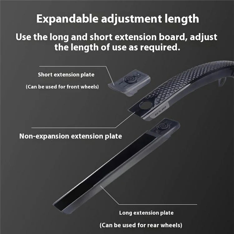 GUB EN-720 Adjustable Road Bike Fenders Widened Universal Quick Release Bicycle Fenders for 700C Front Rear Tires Below 38mm Wide