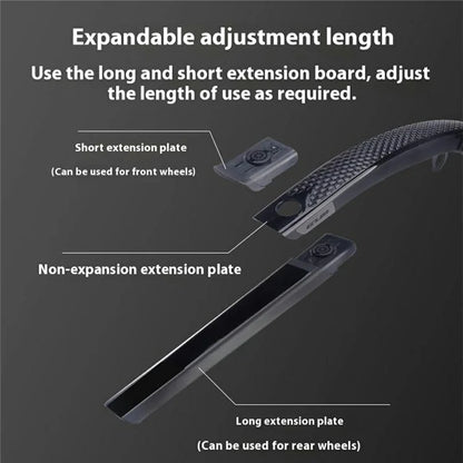 GUB EN-720 Adjustable Road Bike Fenders Widened Universal Quick Release Bicycle Fenders for 700C Front Rear Tires Below 38mm Wide