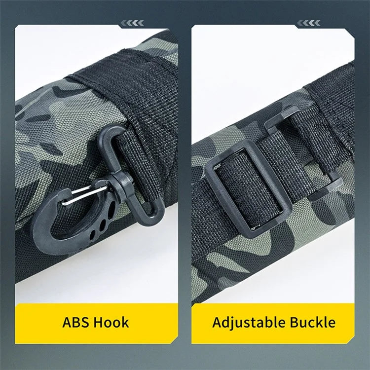 LEO 28247 140CM Fishing Pole Carrying Shoulder Bag Fishing Rod Case Nylon Cloth Storage Pouch Organizer