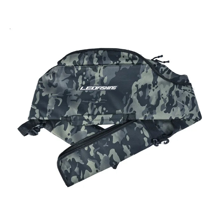 LEO 28247 140CM Fishing Pole Carrying Shoulder Bag Fishing Rod Case Nylon Cloth Storage Pouch Organizer