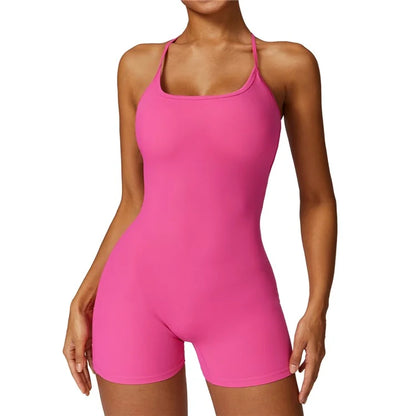 8605 Quick-Dry One-Piece Jumpsuits Unitard Bodysuit Workout Rompers Yoga Clothes