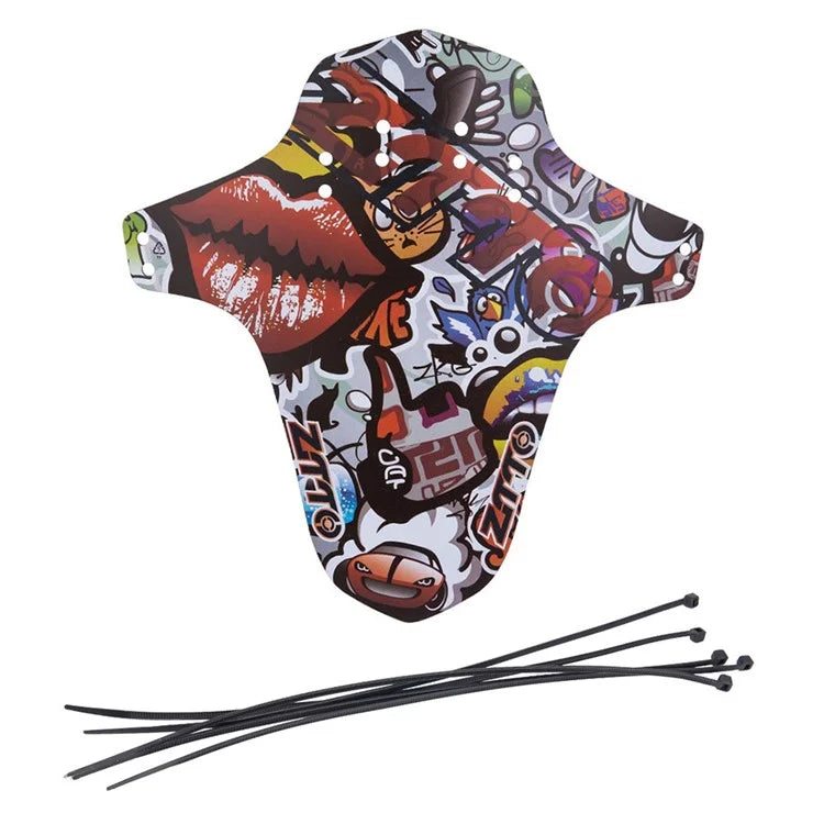 ZTTO Colorful Pattern Mountain Bike Fender PP Road Bicycle Mudguard, Short Style
