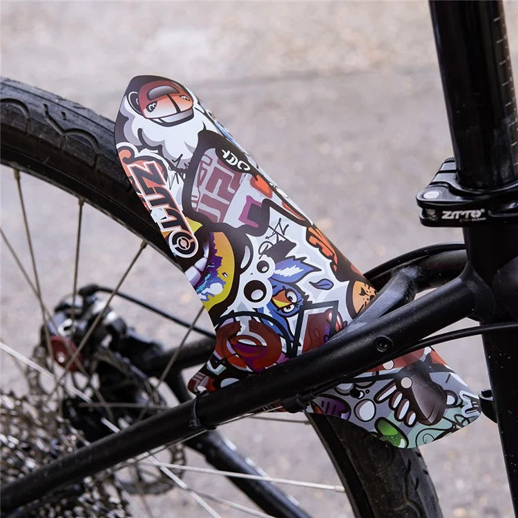 ZTTO Colorful Pattern Mountain Bike Fender PP Road Bicycle Mudguard, Short Style