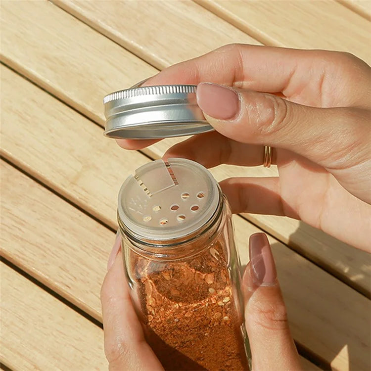 AOTU 16Pcs / Set Camping Oil Bottles Spice Containers Brush Kit with Storage Bag (BPA-Free, No FDA)