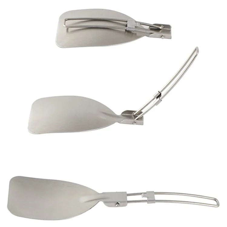 AOTU Outdoor Camping Picnic Foldable Spatula 304 Stainless Steel Turner (BPA-Free, No FDA Certification)