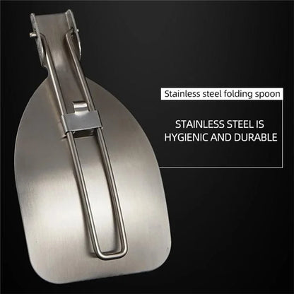 AOTU Outdoor Camping Picnic Foldable Spatula 304 Stainless Steel Turner (BPA-Free, No FDA Certification)