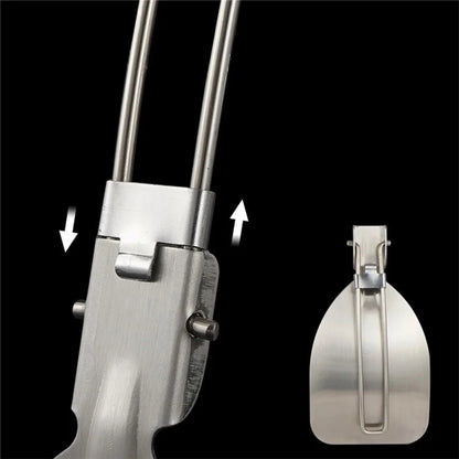 AOTU Outdoor Camping Picnic Foldable Spatula 304 Stainless Steel Turner (BPA-Free, No FDA Certification)