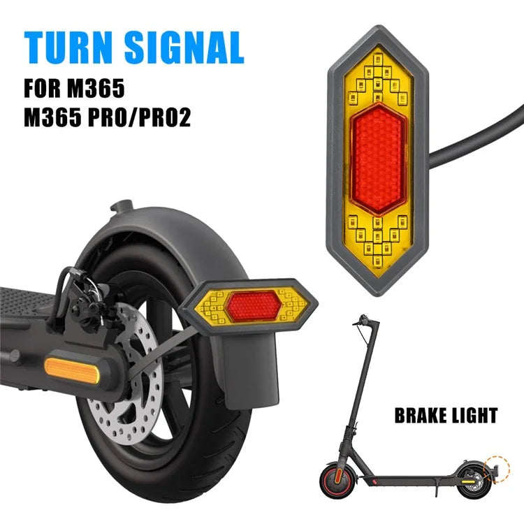 SIXYE LYXM303 For Xiaomi M365 Tail Light Turn Signals LED Safety Warning Scooter Rear Lamp