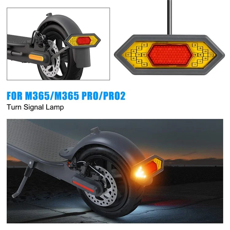 SIXYE LYXM303 For Xiaomi M365 Tail Light Turn Signals LED Safety Warning Scooter Rear Lamp