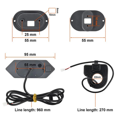 SIXYE LYXM303 For Xiaomi M365 Tail Light Turn Signals LED Safety Warning Scooter Rear Lamp