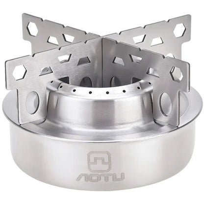 AOTU Portable Alcohol Stove Stainless Steel Outdoor Camping Spirit Burner for Picnic Hiking