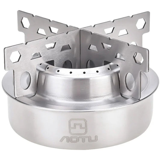 AOTU Portable Alcohol Stove Stainless Steel Outdoor Camping Spirit Burner for Picnic Hiking