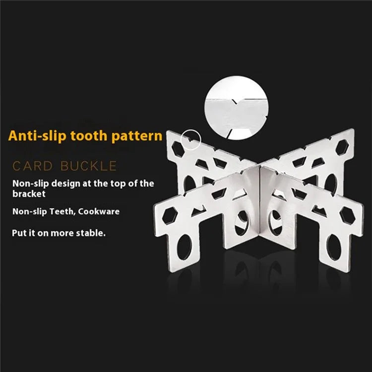 AOTU Portable Alcohol Stove Stainless Steel Outdoor Camping Spirit Burner for Picnic Hiking