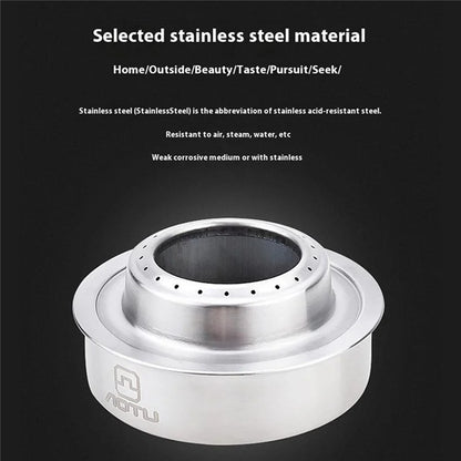 AOTU Camping Burner Alcohol Stove Stainless Steel Spirit Burner with Windscreen