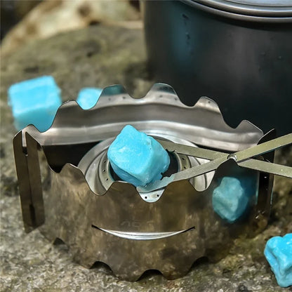 AOTU Camping Burner Alcohol Stove Stainless Steel Spirit Burner with Windscreen