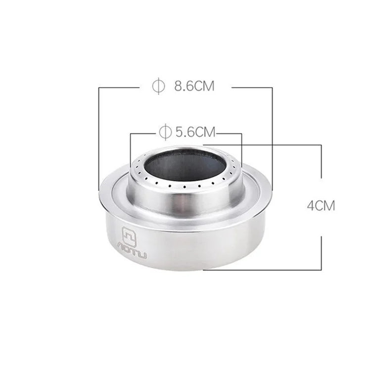AOTU Camping Burner Alcohol Stove Stainless Steel Spirit Burner with Windscreen