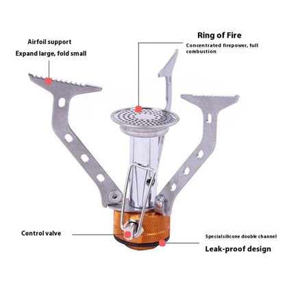 AOTU WH-S001 Foldable Picnic Camping Gas Burner Head Portable Mini Cooking Stove