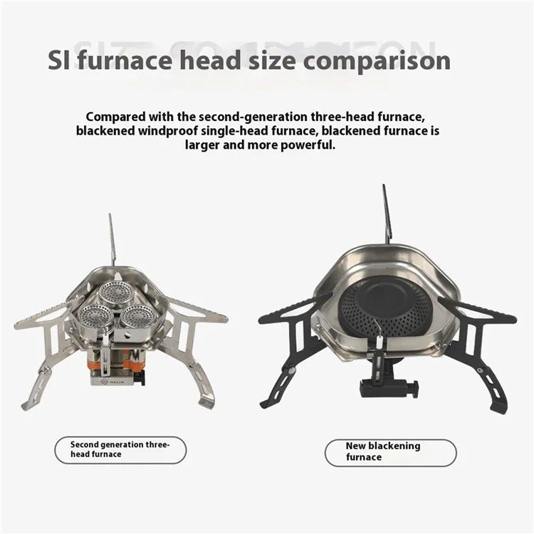 HALIN DS521 Outdoor Camping Stove Stainless Steel+Copper Gas Burner Cooking Tool