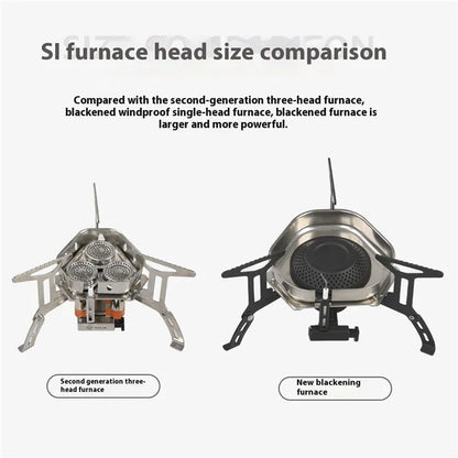 HALIN DS521 Outdoor Camping Stove Stainless Steel+Copper Gas Burner Cooking Tool