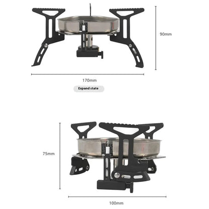 HALIN DS521 Outdoor Camping Stove Stainless Steel+Copper Gas Burner Cooking Tool