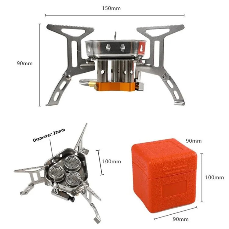 HALIN DS105 Camping Portable Gas Stove 3-Burner Cooking Stove for Backpacking