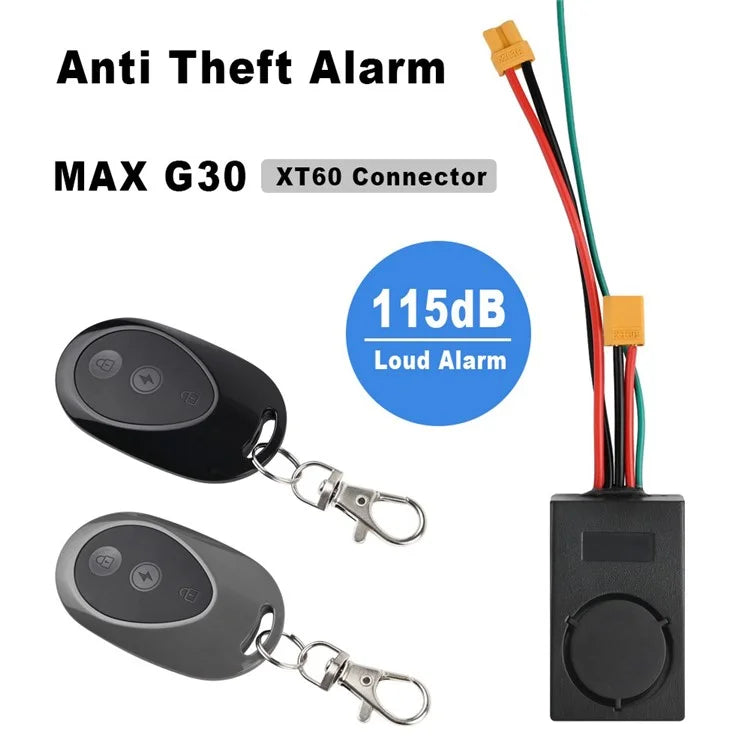 XT60 For Ninebot Max G30 36-55V 115db Security Anti-theft Alarm Remote Control Electric Scooter Part