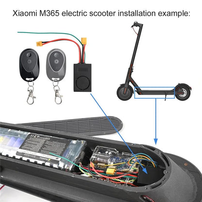 XT60 For Ninebot Max G30 36-55V 115db Security Anti-theft Alarm Remote Control Electric Scooter Part