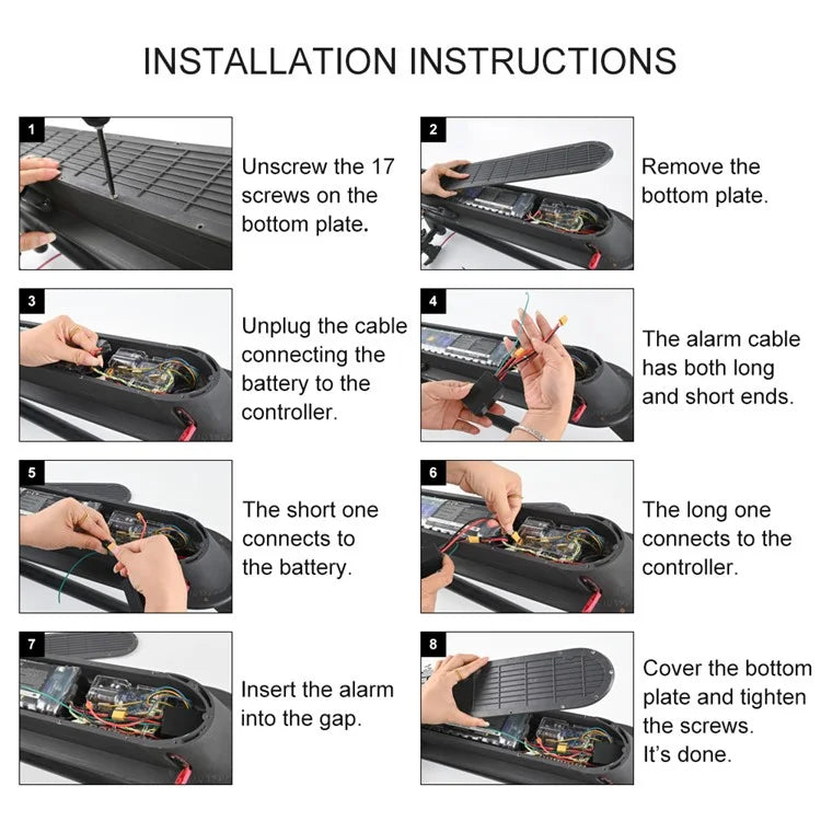 XT60 For Ninebot Max G30 36-55V 115db Security Anti-theft Alarm Remote Control Electric Scooter Part