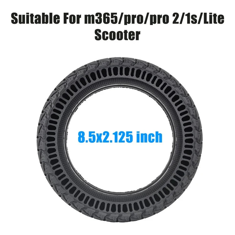 For Xiaomi M365 / Pro / Pro 2 / 1S / Lite Electric Scooter 8.5-inch Honeycomb Shock Absorber Rubber Solid Tire