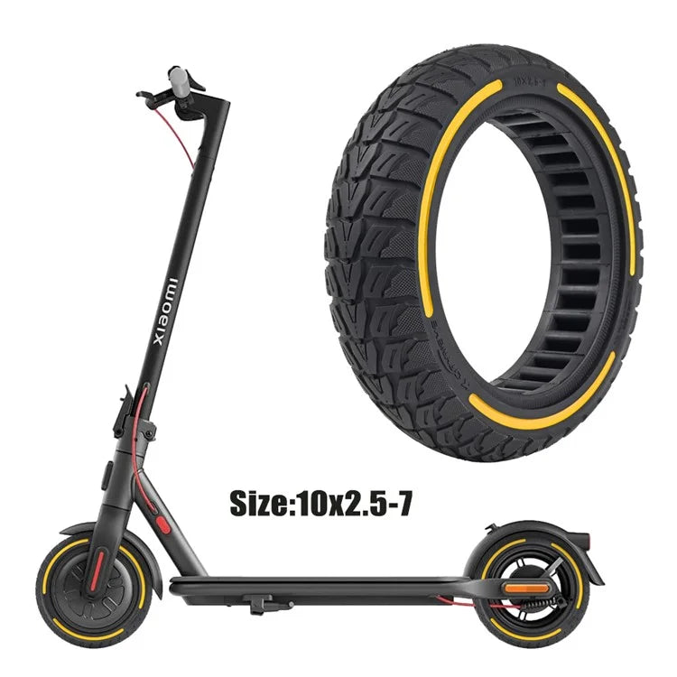 For Xiaomi Mi 4 / Mi 4 Pro Electric Scooter 10x2.5-7-Inch Replacement Rubber Tire Anti-Slip E-Scooter Wheel