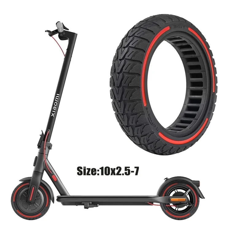 For Xiaomi Mi 4 / Mi 4 Pro Electric Scooter 10x2.5-7-Inch Replacement Rubber Tire Anti-Slip E-Scooter Wheel
