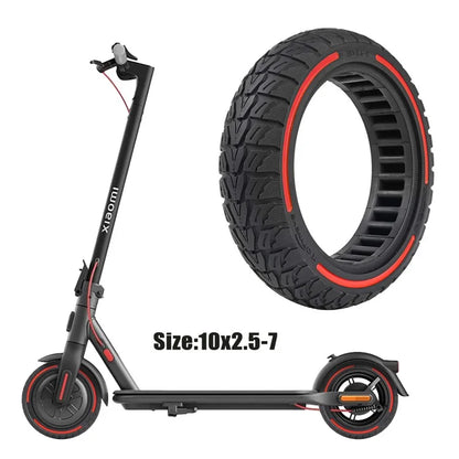 For Xiaomi Mi 4 / Mi 4 Pro Electric Scooter 10x2.5-7-Inch Replacement Rubber Tire Anti-Slip E-Scooter Wheel