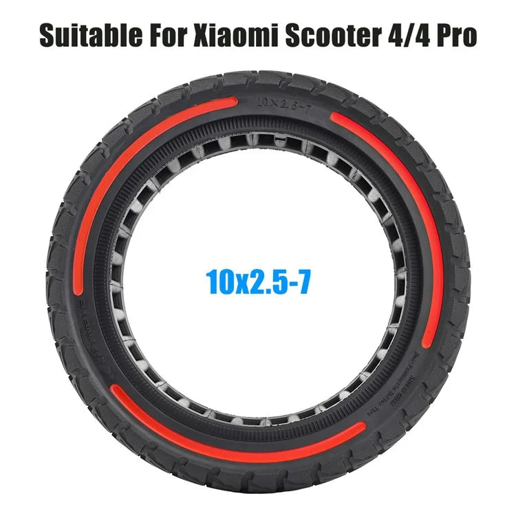 For Xiaomi Mi 4 / Mi 4 Pro Electric Scooter 10x2.5-7-Inch Replacement Rubber Tire Anti-Slip E-Scooter Wheel